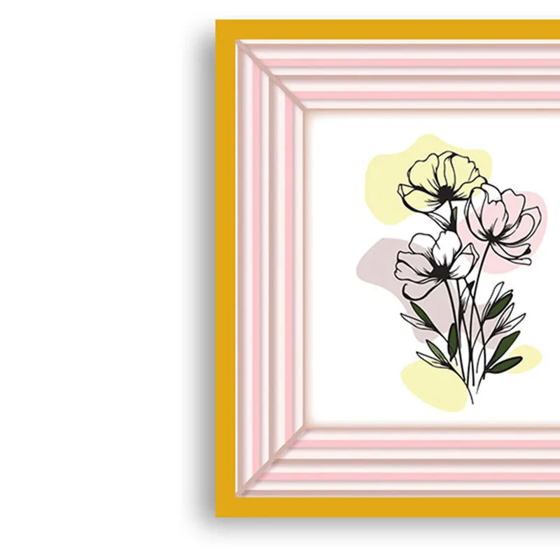 Blushing Buds Wall Art with Gold Frame media 5