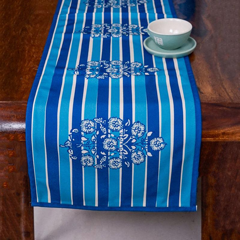 Indigo Imal Poly Canvas Table Runner