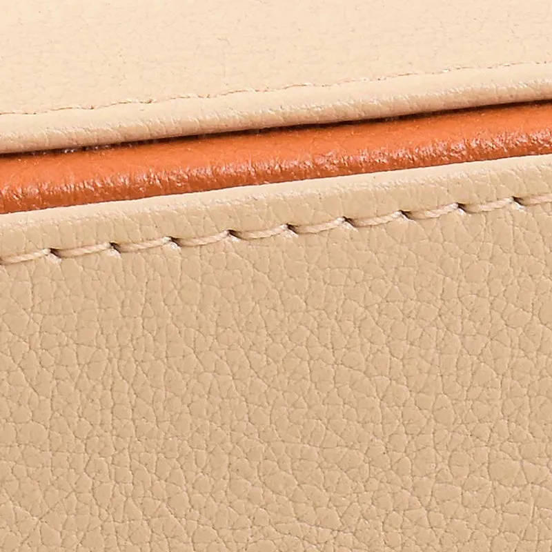 Tisca Curve Faux Leather Tissue Box - Beige media 5