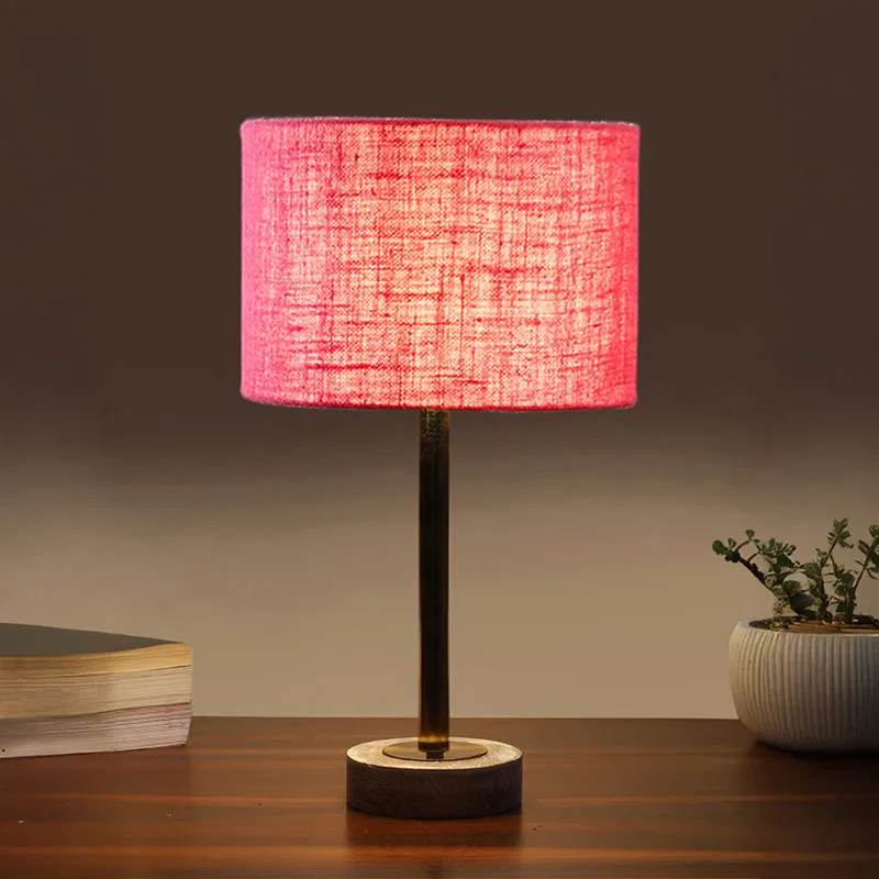 Sienna I Rodin Wooden Table Lamp - Pink,Gold,White media 1