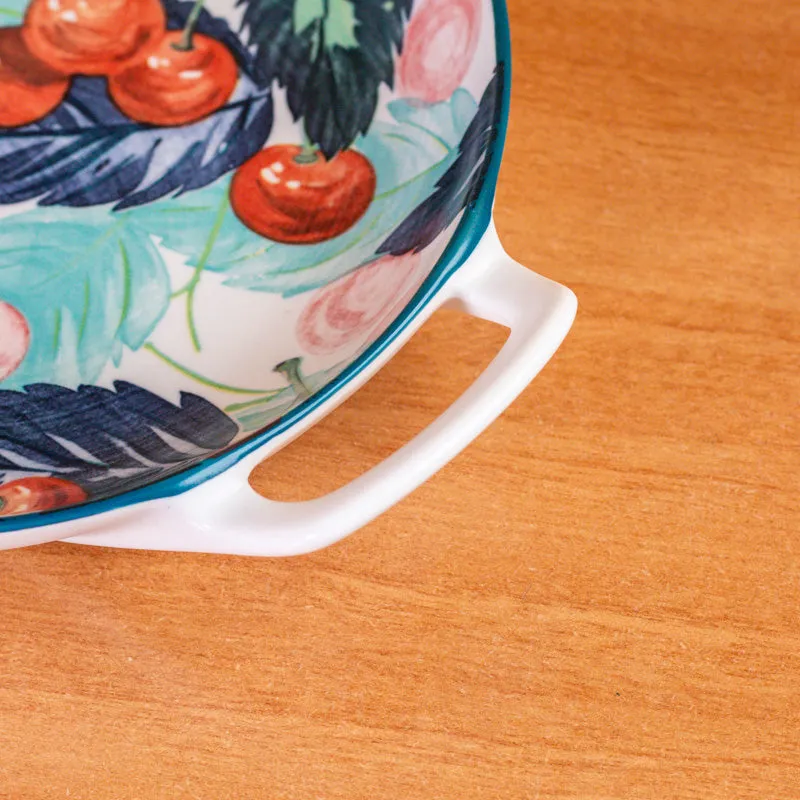 Floral Charm Porcelain Platter - Set Of Two media 4