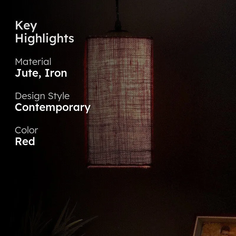 The Red Play Jute Ceiling Lamp media 2