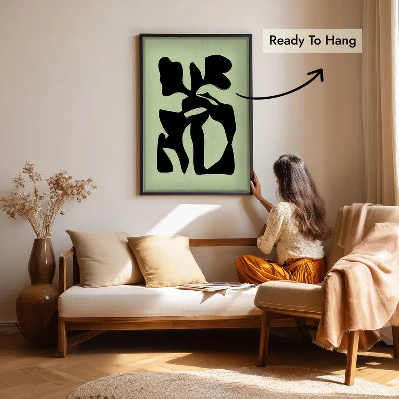 Modern Totem Canvas Wall Painting With Black Frame media 7