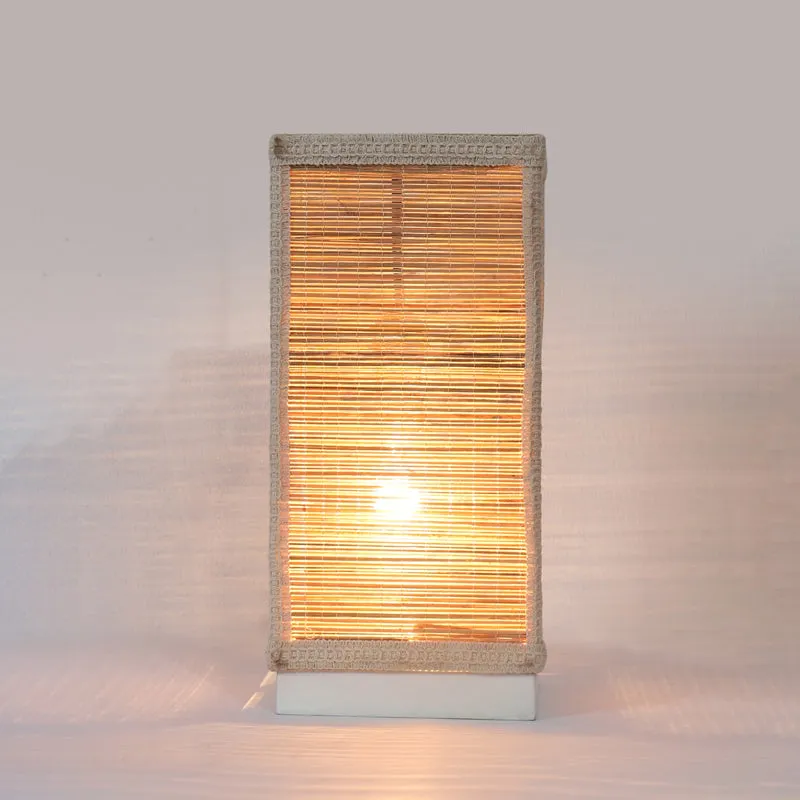 Ecostra Bamboo Table Lamp - White media 4