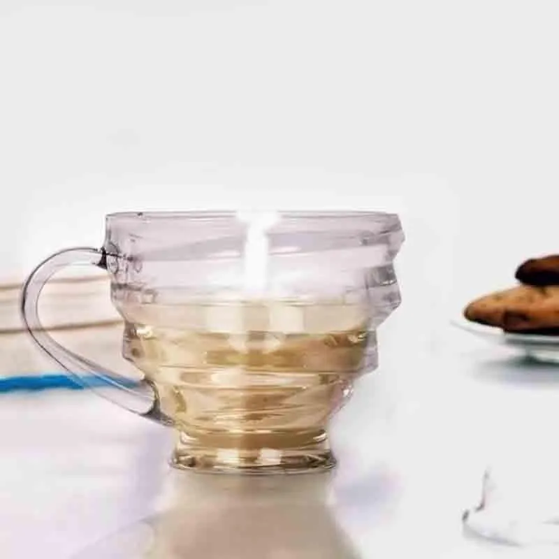 Crumpled Glass Tea Cup (190 mL Each) - Set of Six media 3