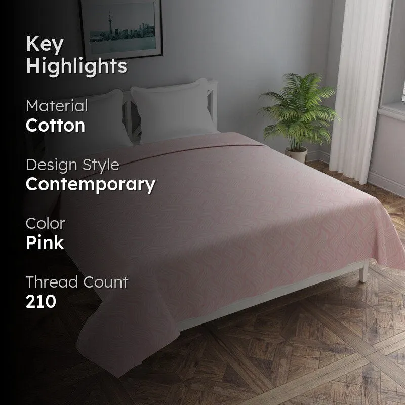 Blushing Curves Cotton Duvet Cover - 210 TC media 2