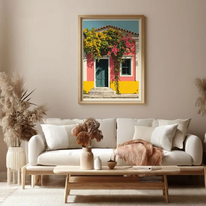 Calira Canvas Wall Painting With Brown Frame media 4