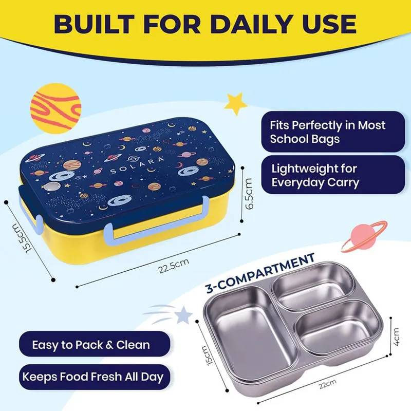 Solara Brewora Galaxy Lunch Box (Yellow,Blue) - 1000 ML media 11