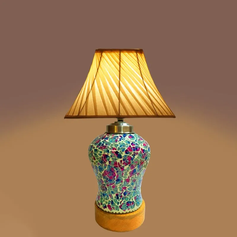 Floranisse I Pleated Wooden Table Lamp - Multicolor media 5
