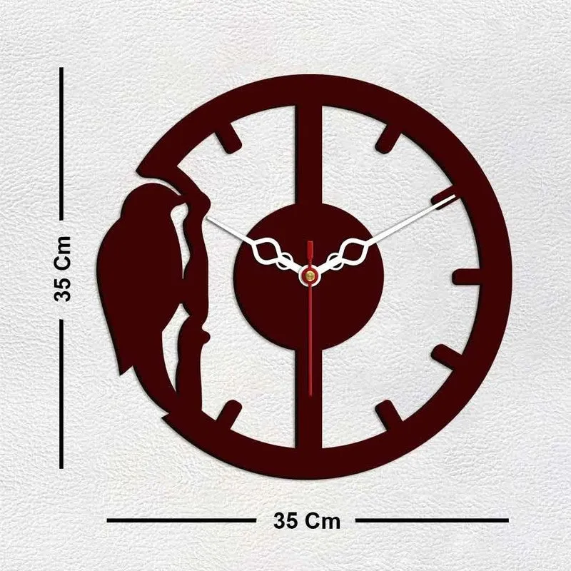 Forest Woodpecker Wooden Wall Clock media 6