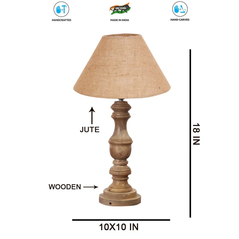 Sienna II Carve Wooden Table Lamp - Brown media 7