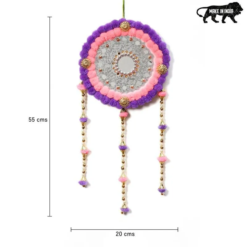 Round Festive Latkan - Pink & Purple media 3