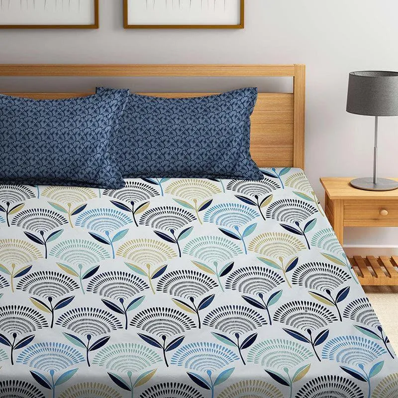 Pristine Blooms Bedsheet - 180 GSM media 1