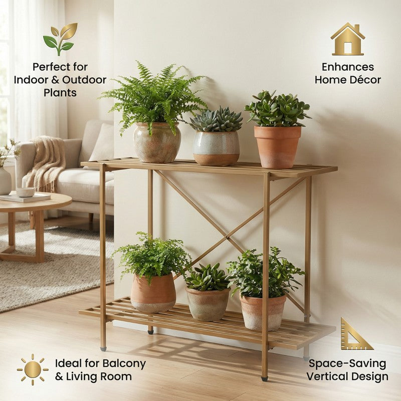 Verdex Metal Planter Stand - DarkBrown media 8