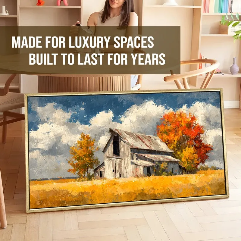 Autumn Gold Canvas Wall Painting With Frame media 5
