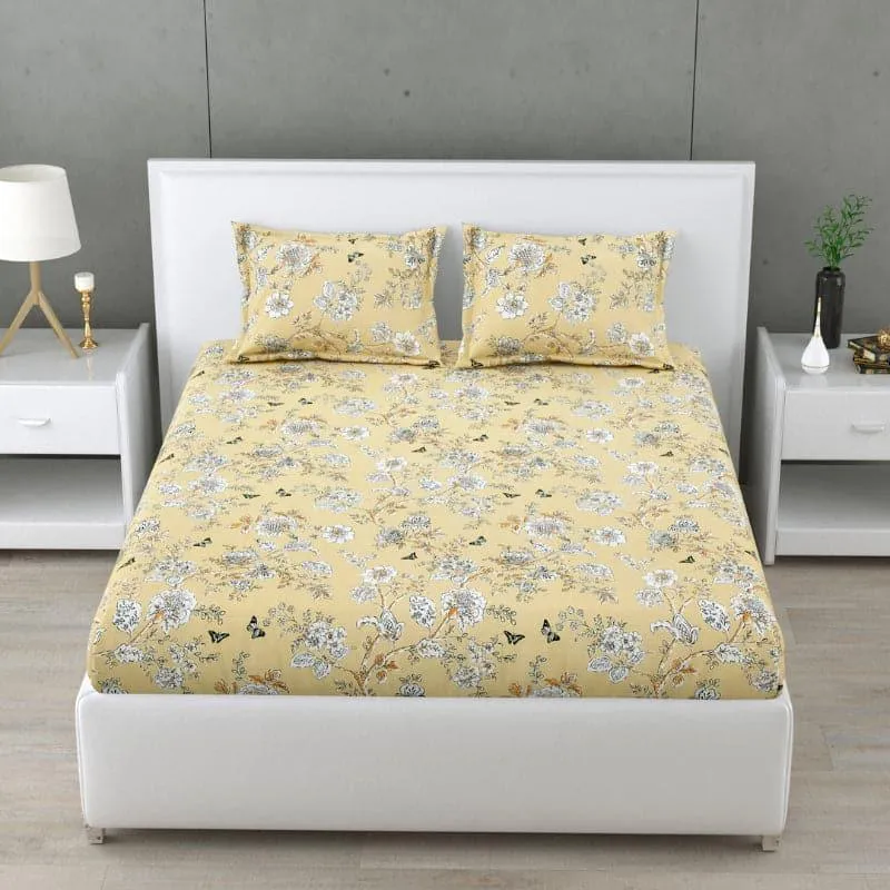 Soleli Floral Cotton Bedsheet - 130 TC media 3