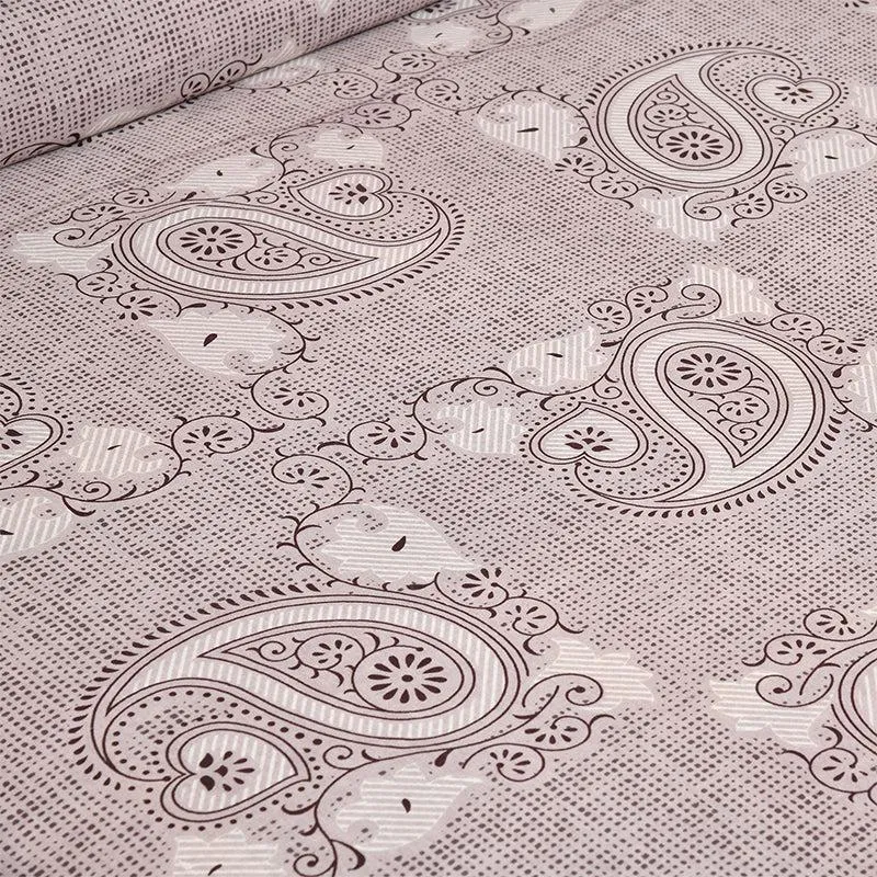 Mukha Ethnic Cotton Bedsheet (Beige) - 180 TC media 3