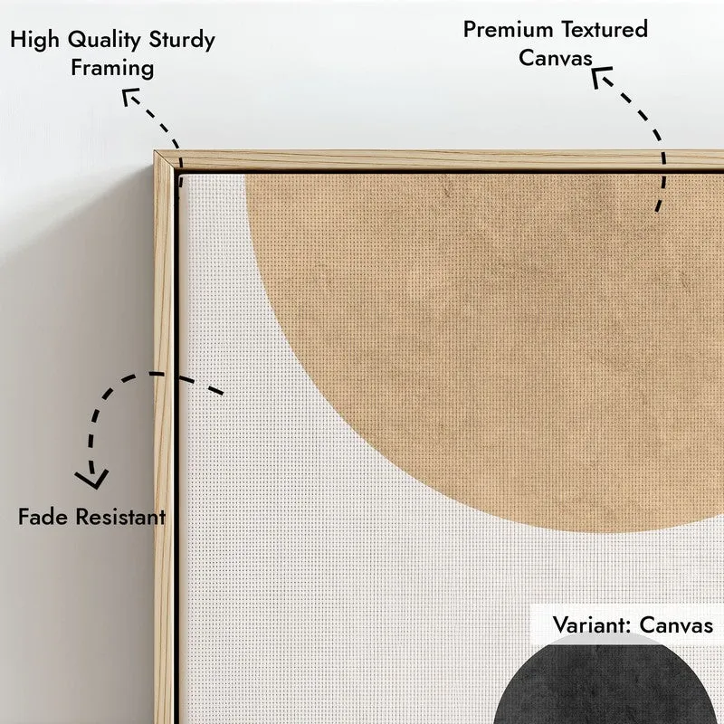 Abstract Equilibrium Canvas Wall Painting With Brown Frame media 7