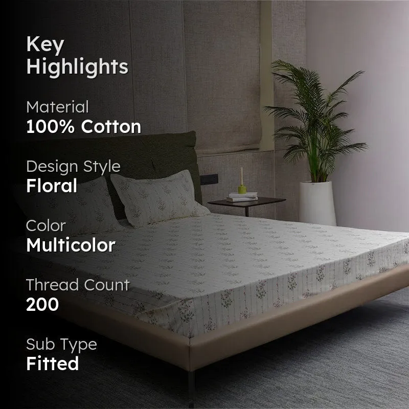 Urban Space Rosira Cotton Bedsheet - 200 TC - 2
