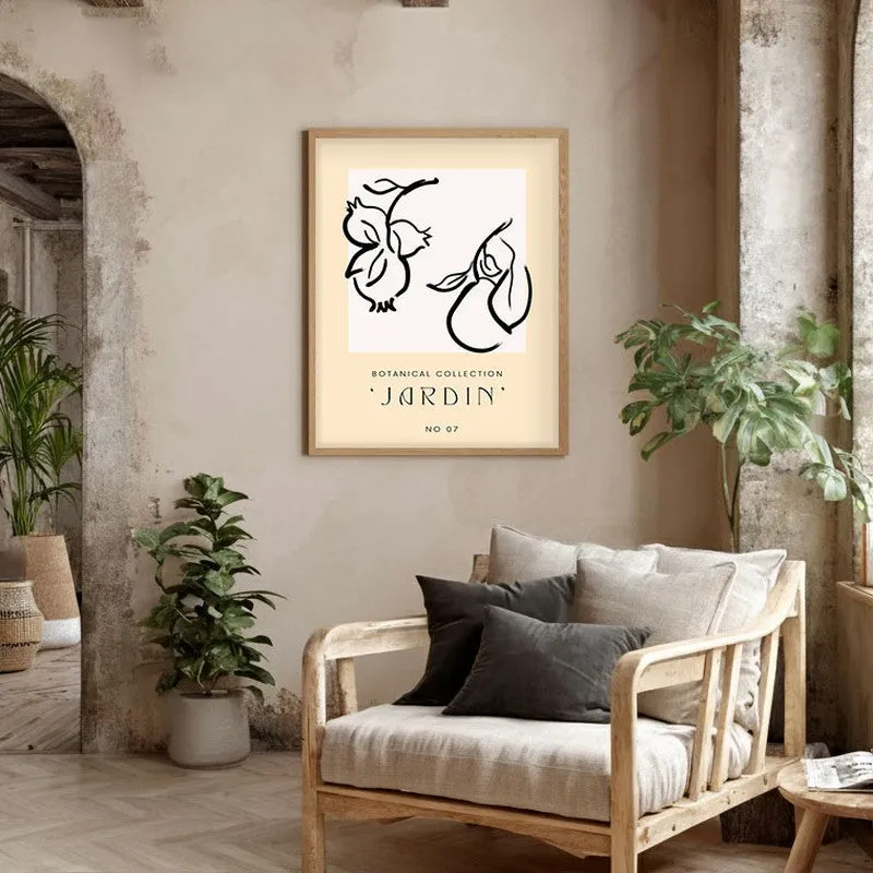 Quiet Yield Canvas Wall Painting With Brown Frame media 5