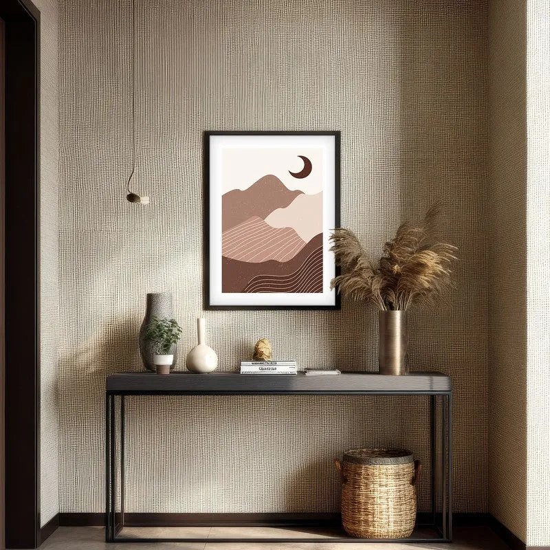 Pastel Solitude Canvas Wall Painting With Black Frame media 4