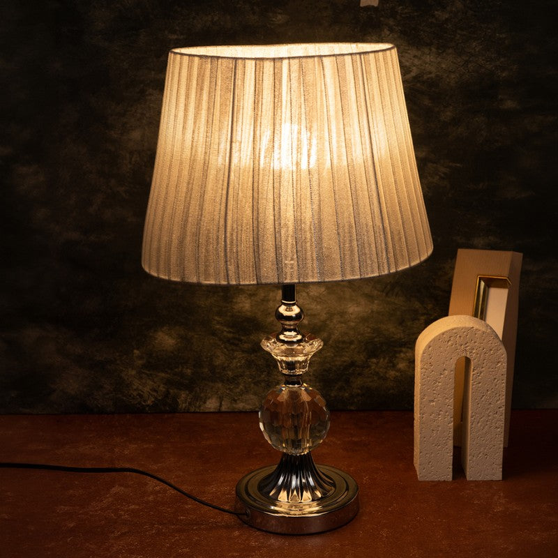 AarviDecor Dempsey Classic Steel Table Lamp - Silver