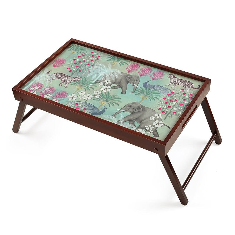 India Circus Safari Multicolor Rectangle Teakwood Side & Bedside Table media 3