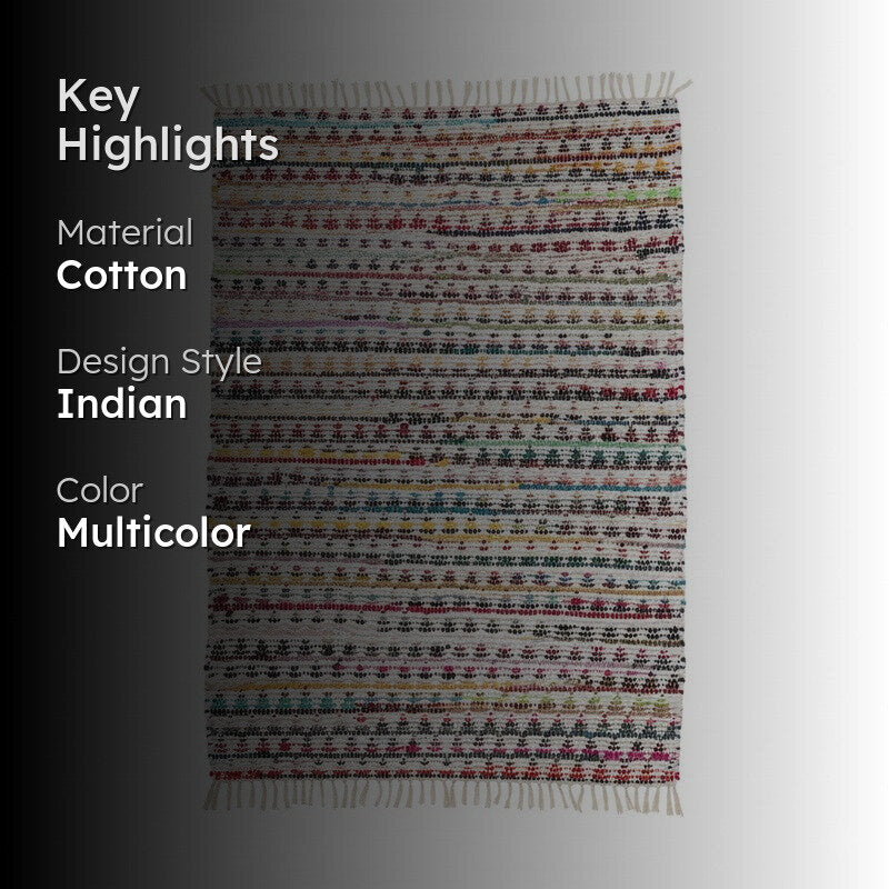 Ceres Hand Woven Cotton Rug media 2