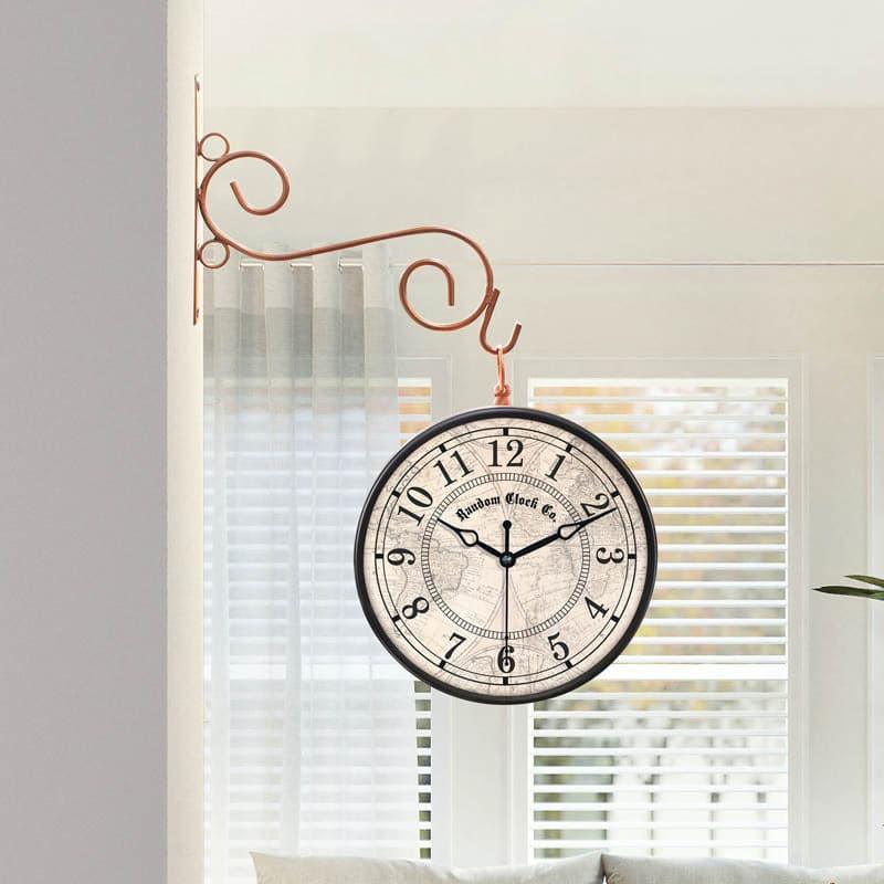 Huntley Double Sided Vintage Station Clock media 1