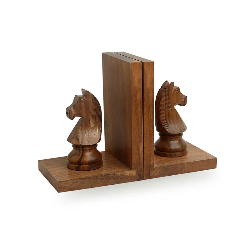 Ashwapati Sheesham Wood Book End - Set Of Two media 3