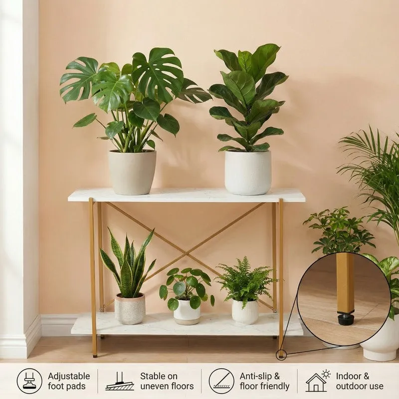Verdure Metal Planter Stand - White media 8