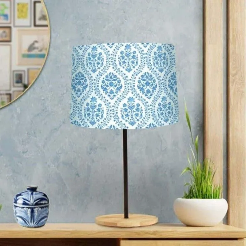 Druva Handpainted Fabric Table Lamp - Multicolor media 3