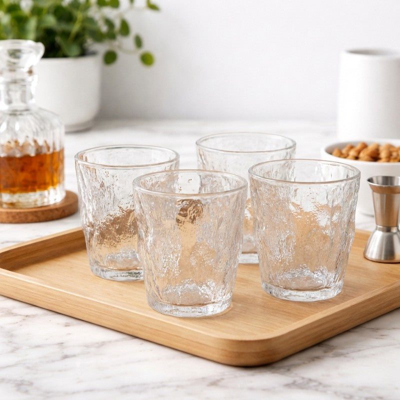 Glass Scotch Glasses (260 mL Each) - Set Of Four