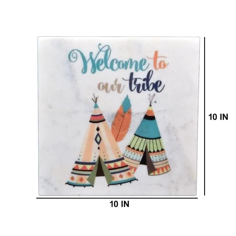 Welcome To Our Tribe Marble Wall Accent media 4