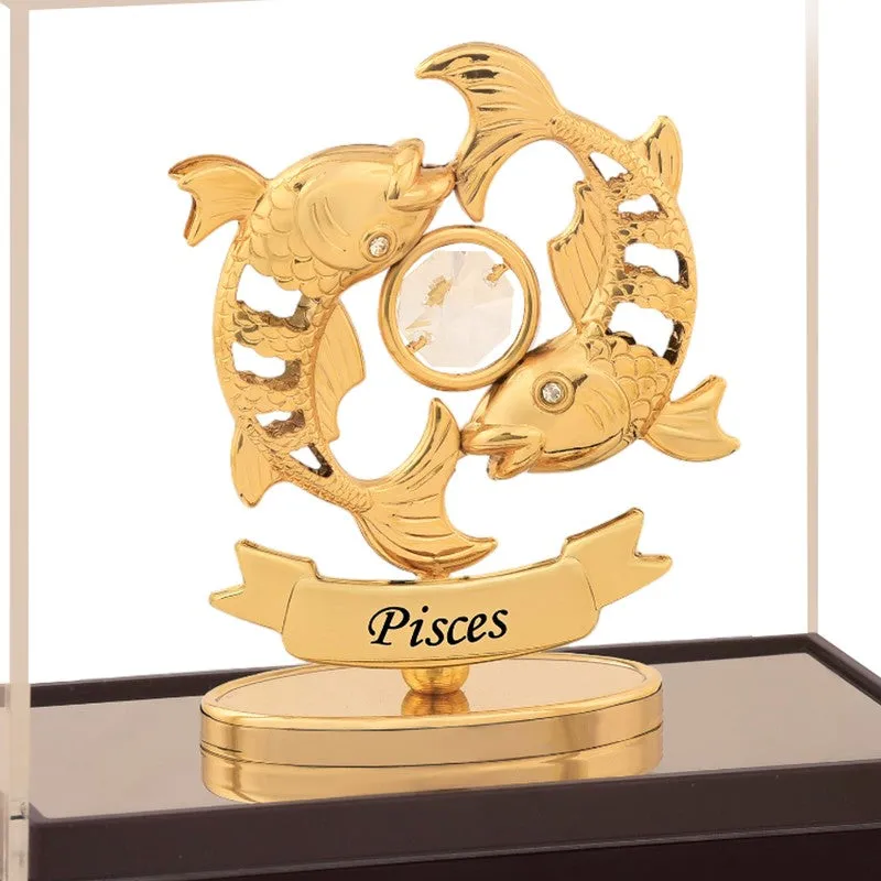 Golded Pisces 24K Gold Plated Mild Steel Showpiece media 5