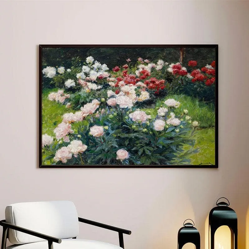 The Garden Canvas Painting - Black Frame media 1