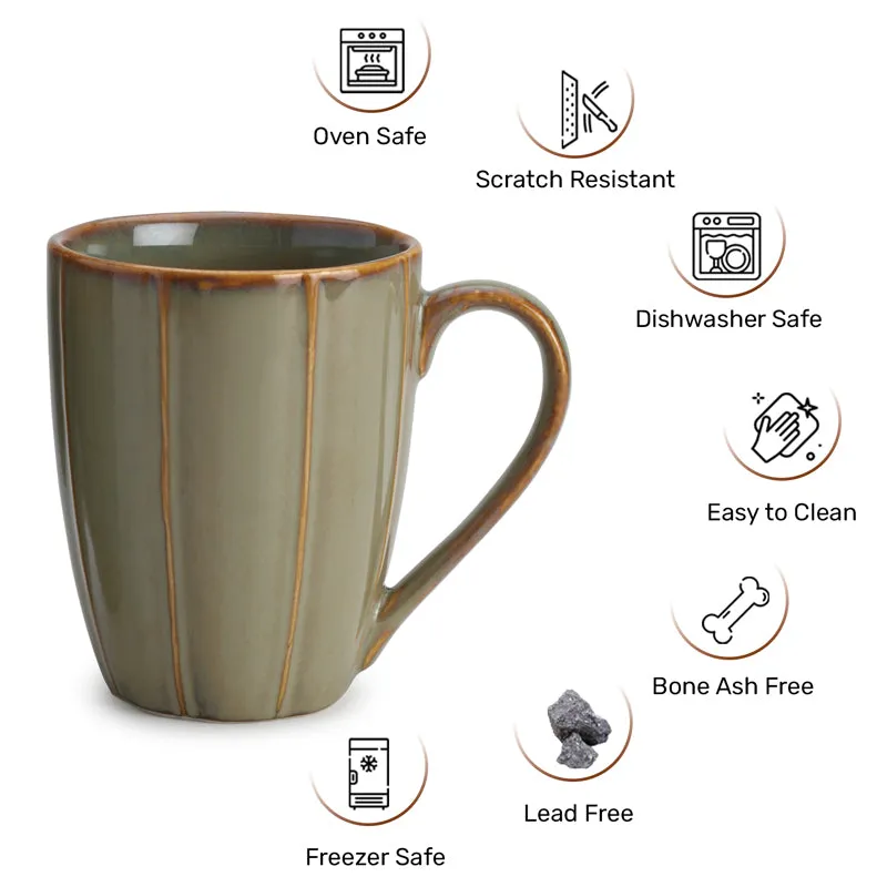 Ciro Porcelain Coffee Mug (300 mL) - Granite Green media 6
