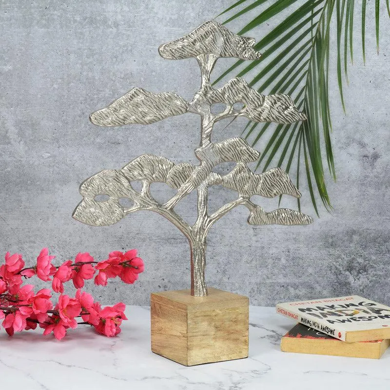 Glamo Tribal Tree Showpiece - Silver media 1