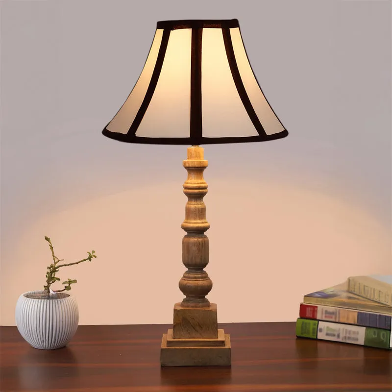 Stripra Arbor Wooden Table Lamp - White,Black,Brown media 2