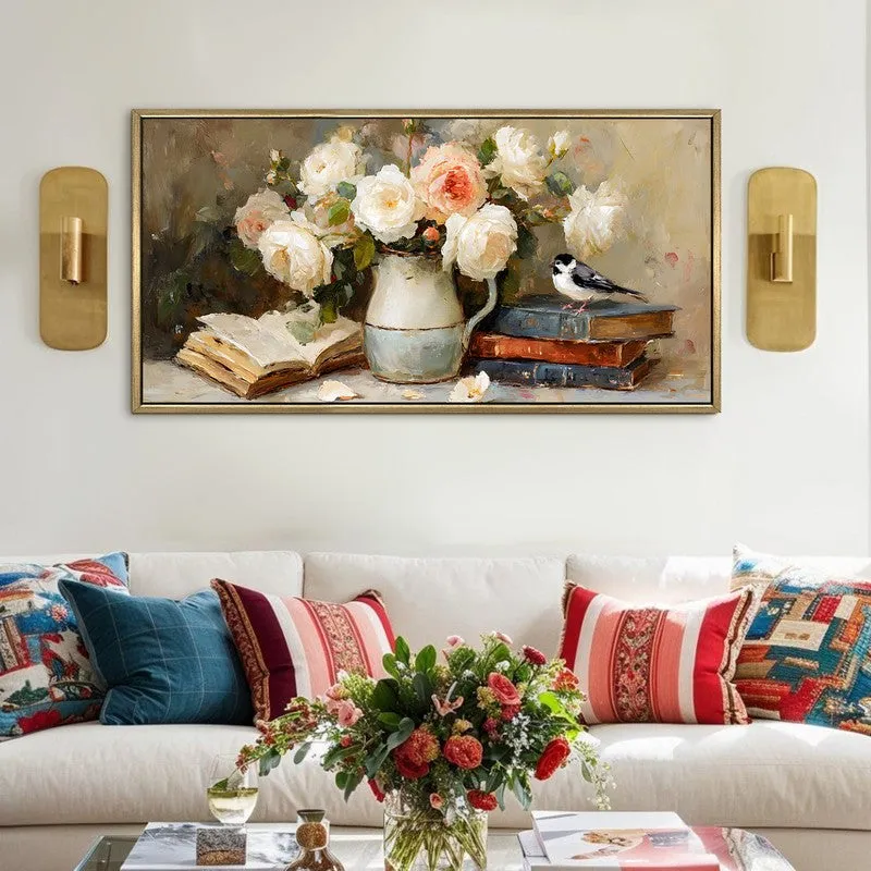 Serene Stillness Canvas Wall Painting With Frame media 1