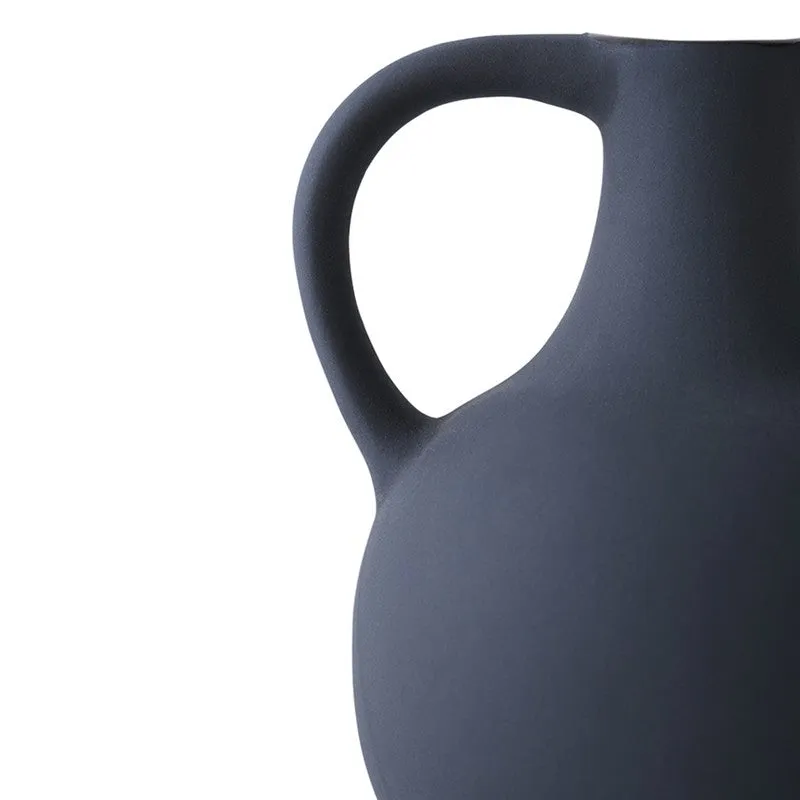 Matte Noir Loop Handle Ceramic Vase media 8