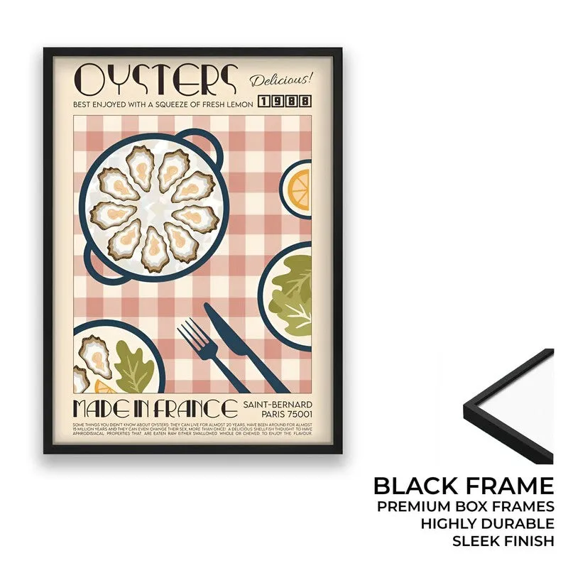 Dine Divine Archival Canvas Wall Art - Black media 8