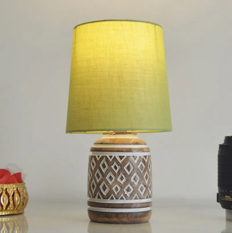 CleanEdge Wooden Table Lamp - Green media 4
