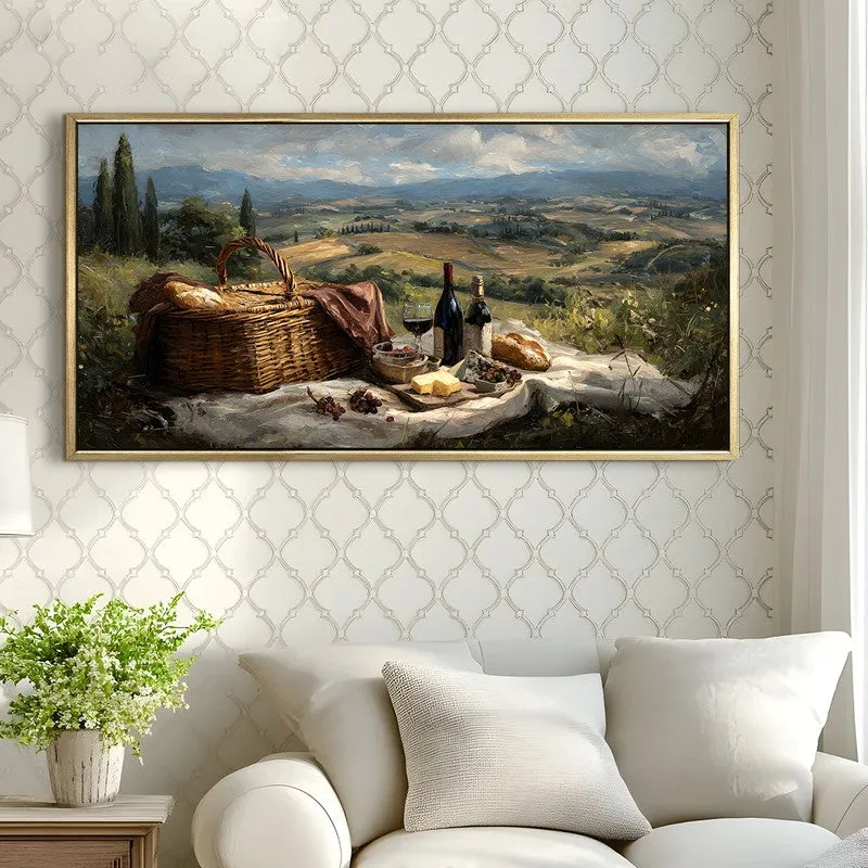 Valley Feast Canvas Wall Painting With Frame media 4