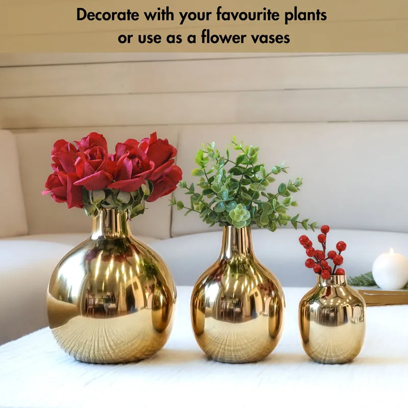 Glisara Metal Vase - Set Of Three media 4