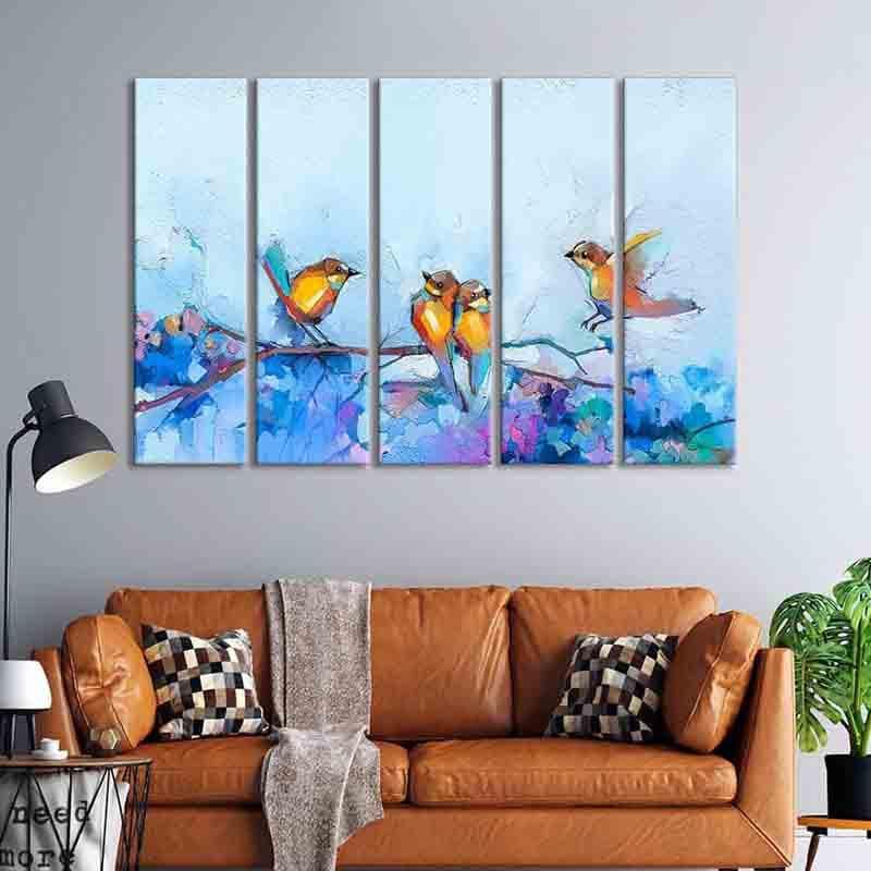 Bird Flock Wall Art - Five Piece Set