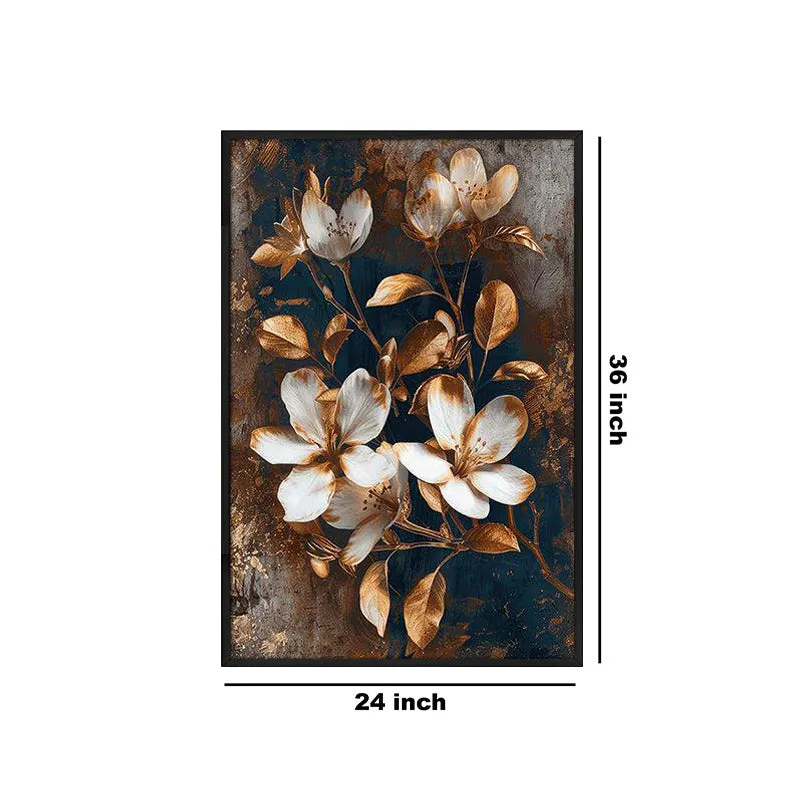 Luxe Fleuris Wall Painting With Frame media 6