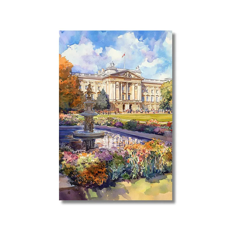 English Mansion Wall Painting media 4