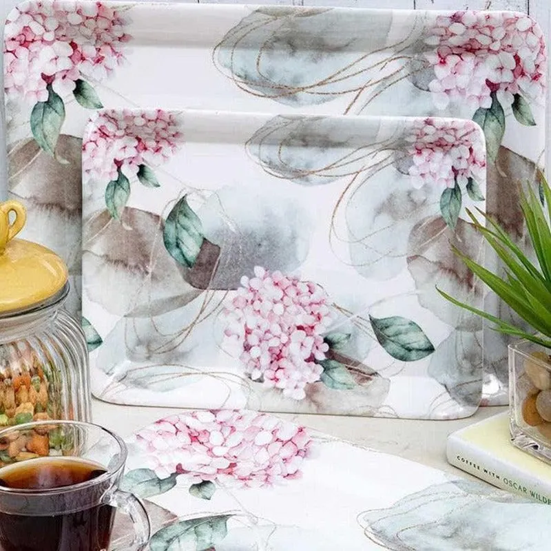 Clustered Blooms Platters - Set of Three media 3