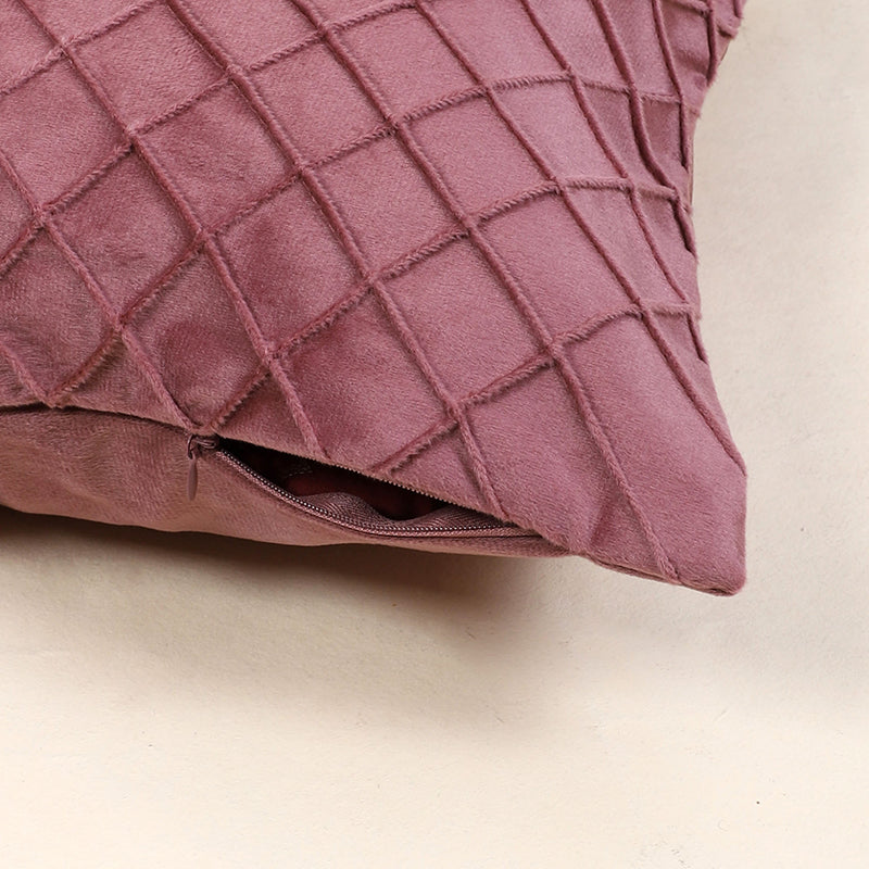 Swayam Lohita Pintex Velvet Cushion Cover (Pink) - Set of Two media 5